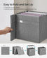 Set of 4 Storage Cubes with Double Handles Dove Gray L FredCo