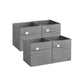 Set of 4 Storage Cubes with Double Handles Dove Gray L FredCo
