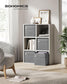 Set of 4 Storage Cubes with Double Handles Dove Gray L FredCo