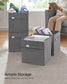Set of 4 Storage Cubes with Double Handles Dove Gray L FredCo