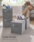 Set of 4 Storage Cubes with Double Handles Dove Gray M FredCo