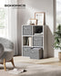 Set of 4 Storage Cubes with Double Handles Dove Gray M FredCo