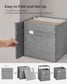 Set of 4 Storage Cubes with Double Handles Dove Gray M FredCo