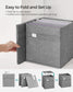 Set of 4 Storage Cubes with Double Handles Dove Gray S FredCo