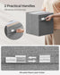 Set of 4 Storage Cubes with Double Handles Dove Gray S FredCo