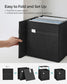 Set of 4 Storage Cubes with Double Handles Ink Black L FredCo