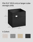 Set of 4 Storage Cubes with Double Handles Ink Black L FredCo