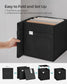 Set of 4 Storage Cubes with Double Handles Ink Black M FredCo