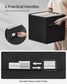 Set of 4 Storage Cubes with Double Handles Ink Black M FredCo