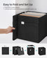 Set of 4 Storage Cubes with Double Handles Ink Black S FredCo