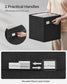 Set of 4 Storage Cubes with Double Handles Ink Black S FredCo