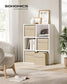 Set of 4 Storage Cubes with Double Handles Sand Beige L FredCo