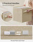Set of 4 Storage Cubes with Double Handles Sand Beige L FredCo