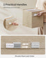 Set of 4 Storage Cubes with Double Handles Sand Beige S FredCo