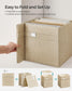 Set of 4 Storage Cubes with Double Handles Sand Beige S FredCo
