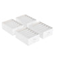 Set of 4 Wardrobe Clothes Organizer with 6 Grids Classic White FredCo