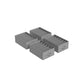 Set of 4 Wardrobe Clothes Organizer with 6 Grids Dove Gray FredCo