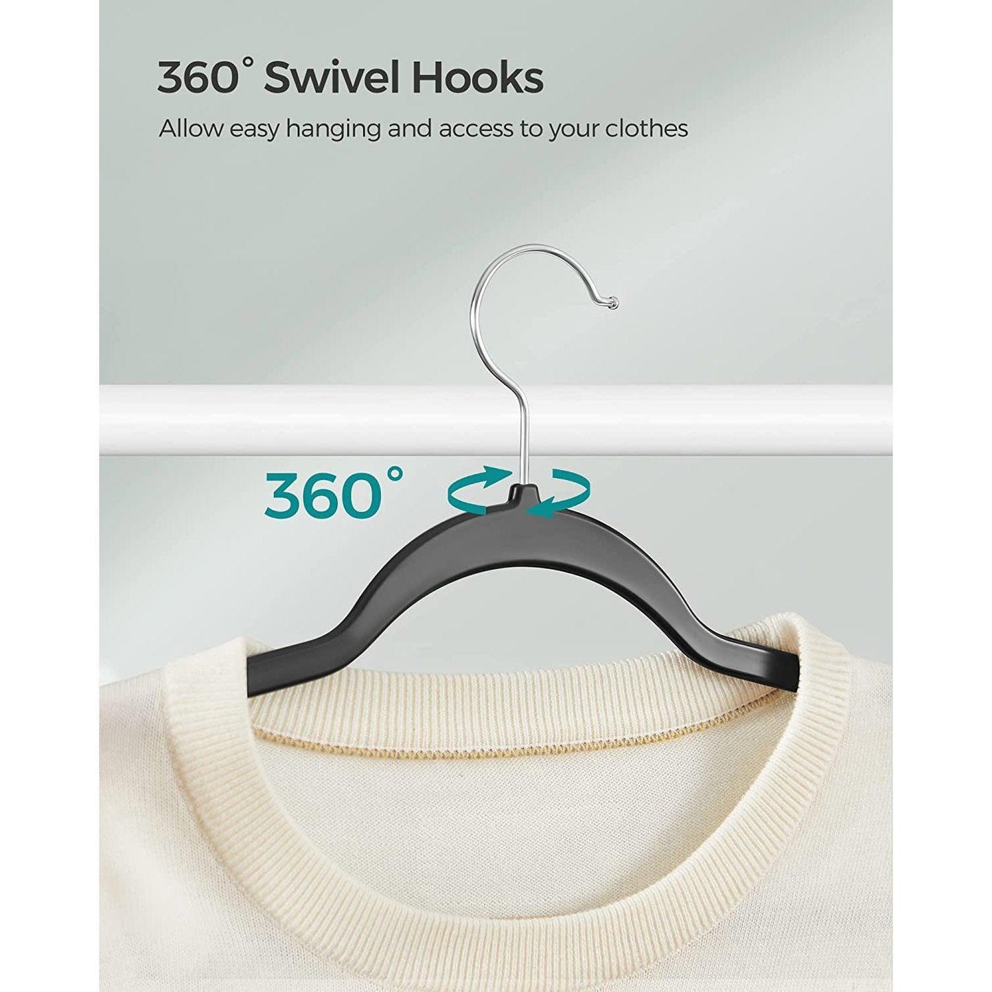 Set of 50 Clothes Hangers Black and Brown FredCo