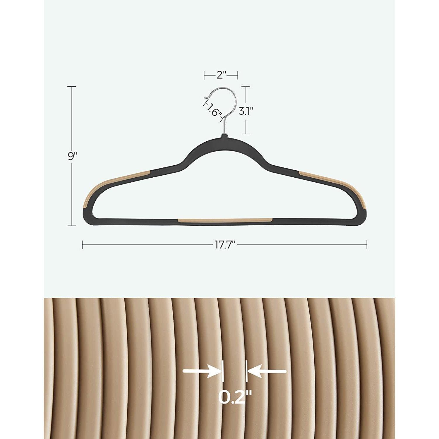 Set of 50 Clothes Hangers Black and Brown FredCo