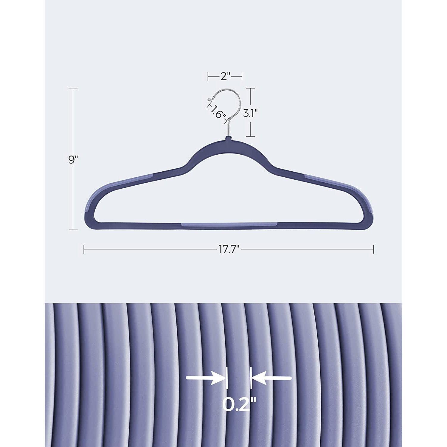 Set of 50 Clothes Hangers Dark Blue Ash and Light Blue Ash FredCo