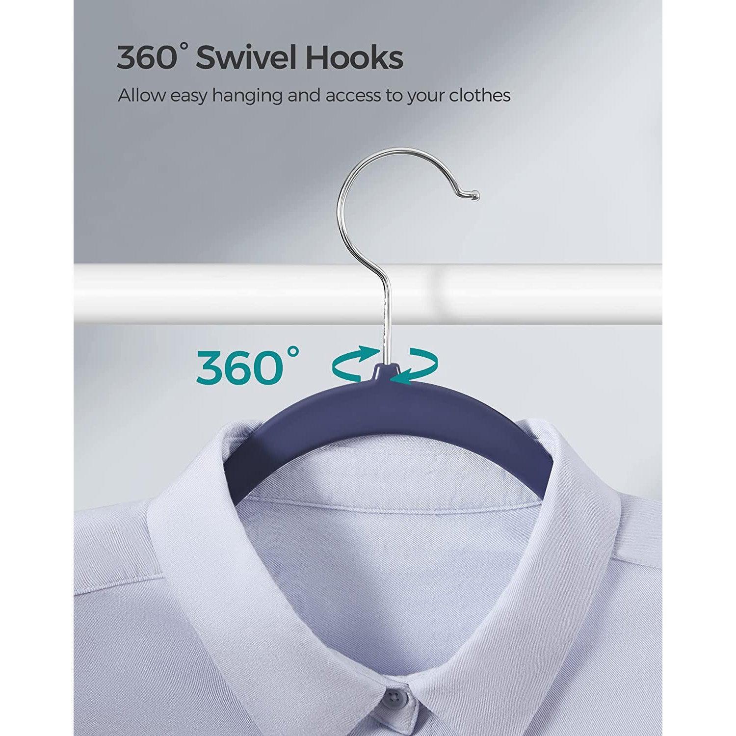 Set of 50 Clothes Hangers Dark Blue Ash and Light Blue Ash FredCo