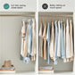 Set of 50 Clothes Hangers White and Dark Gray FredCo