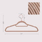Set of 50 Velvet Hangers Pale Brown FredCo