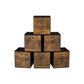 Set of 6 Storage Bins with Handles FredCo
