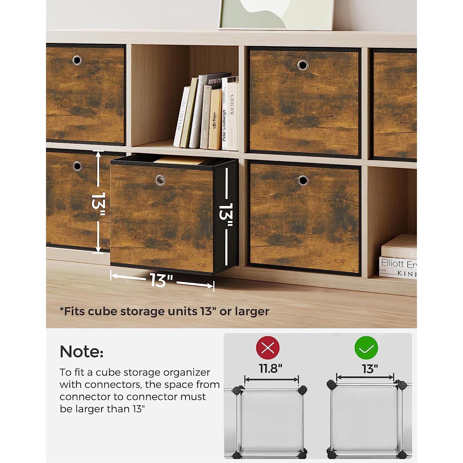 Set of 6 Storage Bins with Handles FredCo