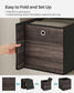 Set of 6 Storage Cubes 11.8 x 11.8 x 11.8 Inches Chestnut Brown FredCo