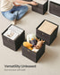 Set of 6 Storage Cubes 11.8 x 11.8 x 11.8 Inches Chestnut Brown FredCo