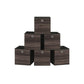 Set of 6 Storage Cubes 11.8 x 11.8 x 11.8 Inches Chestnut Brown FredCo