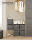 Set of 6 Storage Cubes 11.8 x 11.8 x 11.8 Inches Misty Gray FredCo