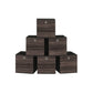 Set of 6 Storage Cubes 13 x 13 x 13 Inches Chestnut Brown FredCo