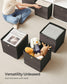 Set of 6 Storage Cubes 13 x 13 x 13 Inches Chestnut Brown FredCo
