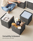 Set of 6 Storage Cubes 13 x 13 x 13 Inches Misty Gray FredCo