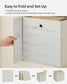 Set of 6 Storage Cubes 13 x 13 x 13 Inches Vintage White FredCo