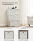 Set of 6 Storage Cubes 13 x 13 x 13 Inches Vintage White FredCo