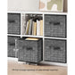 Set of 6 Storage Cubes Black FredCo