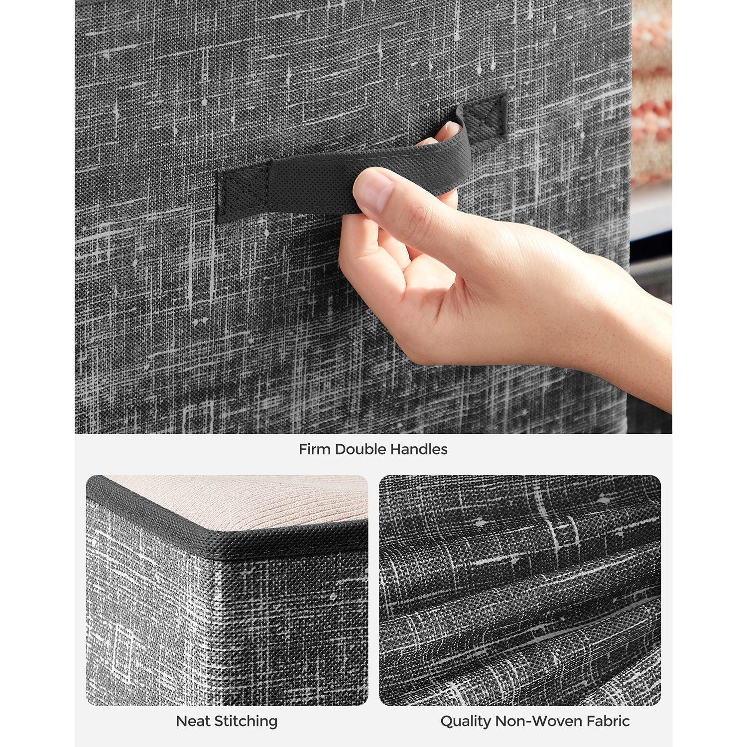 Set of 6 Storage Cubes Black FredCo