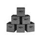 Set of 6 Storage Cubes Black FredCo