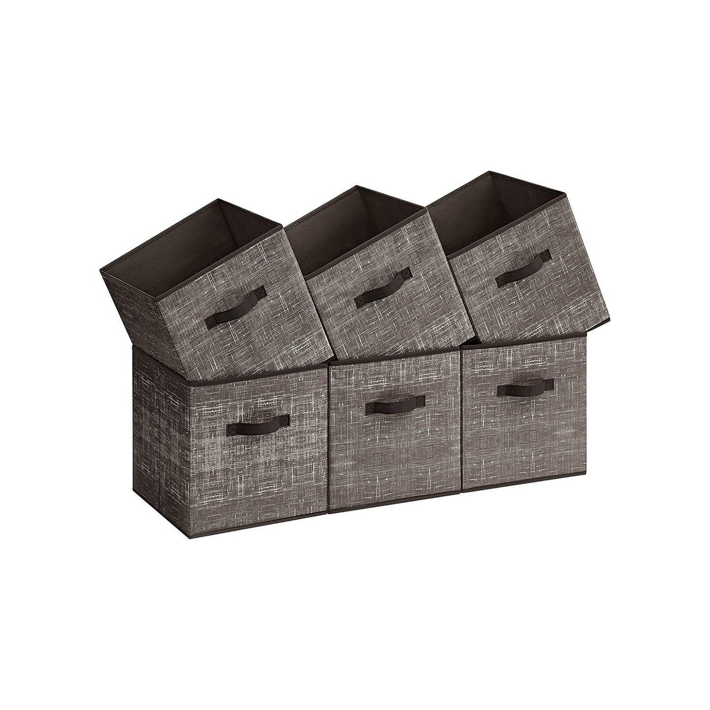 Set of 6 Storage Cubes Chocolate FredCo
