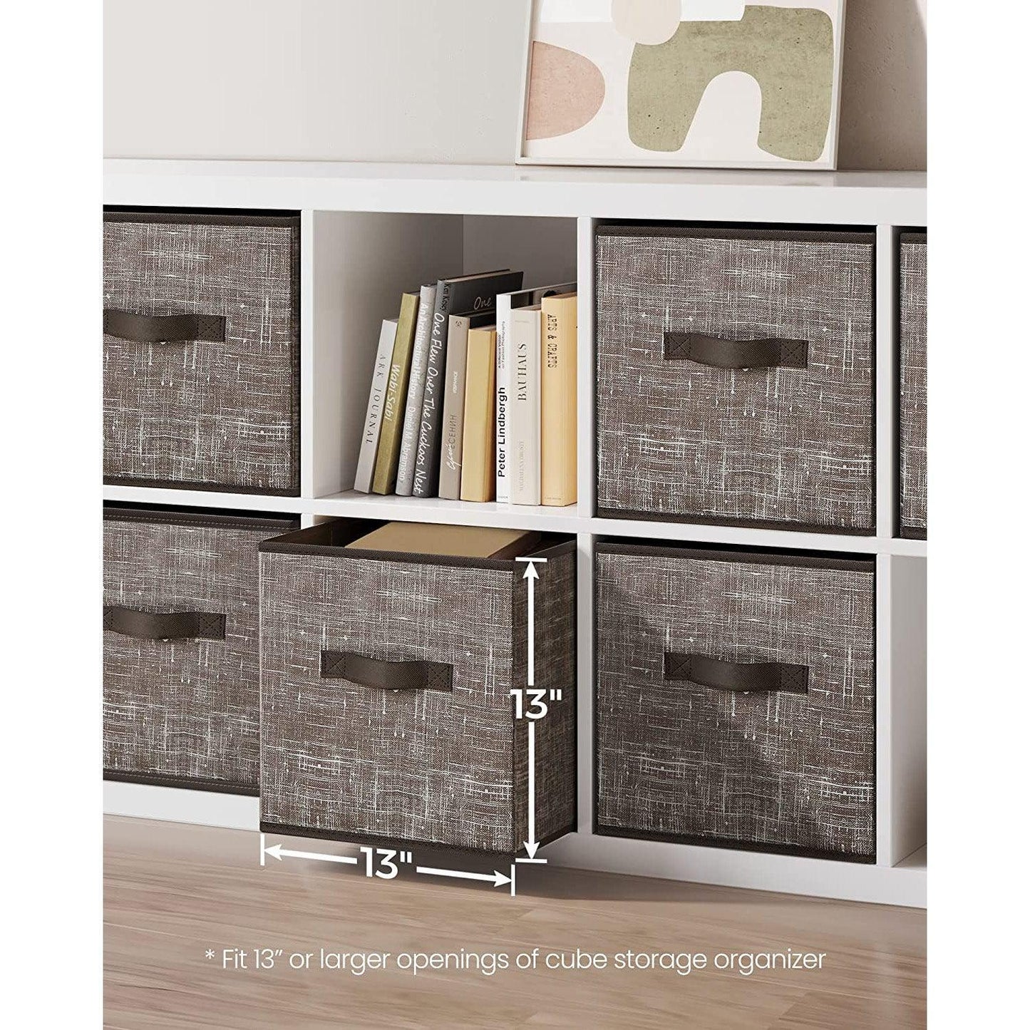 Set of 6 Storage Cubes Chocolate FredCo