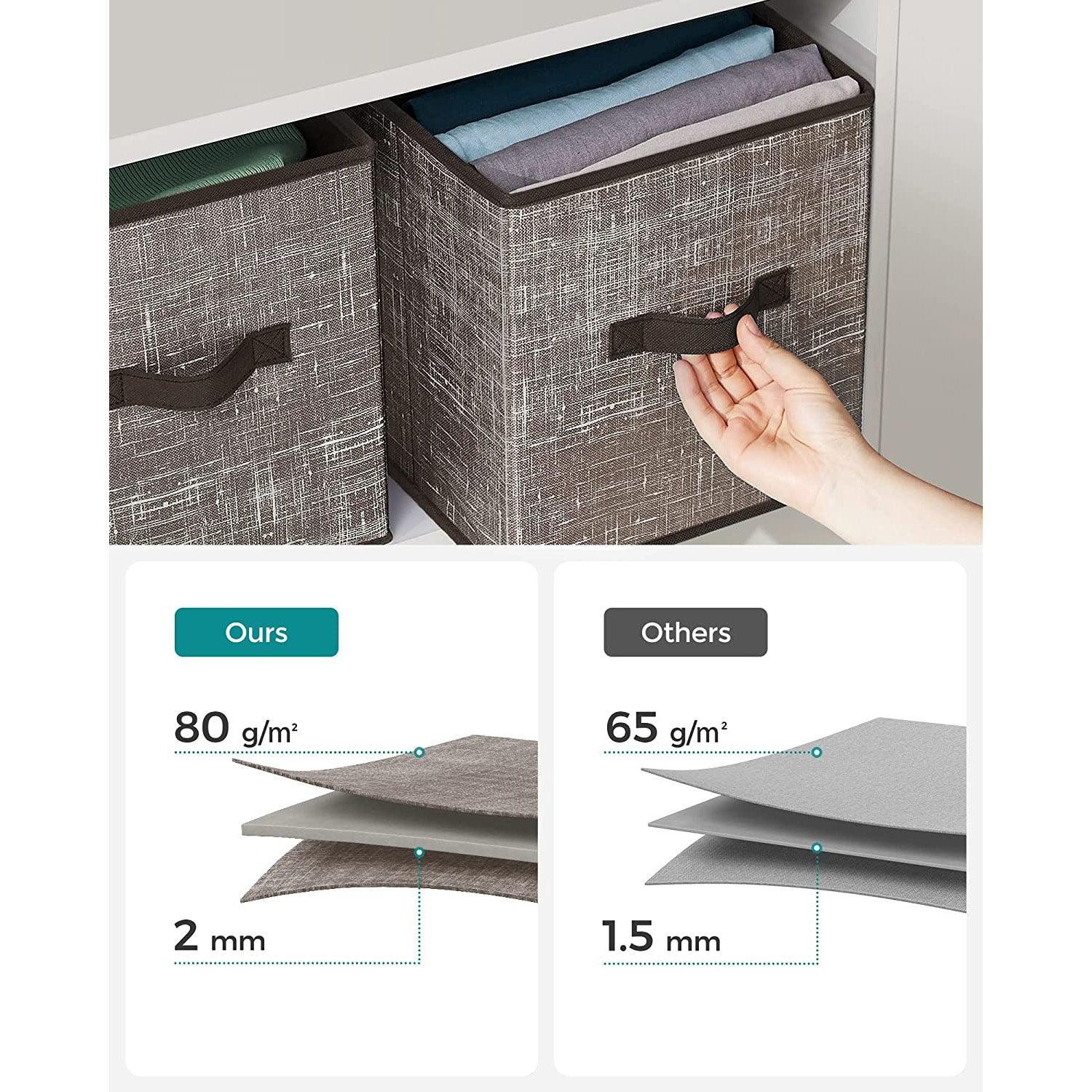 Set of 6 Storage Cubes Chocolate FredCo