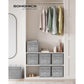Set of 6 Storage Cubes Gray FredCo