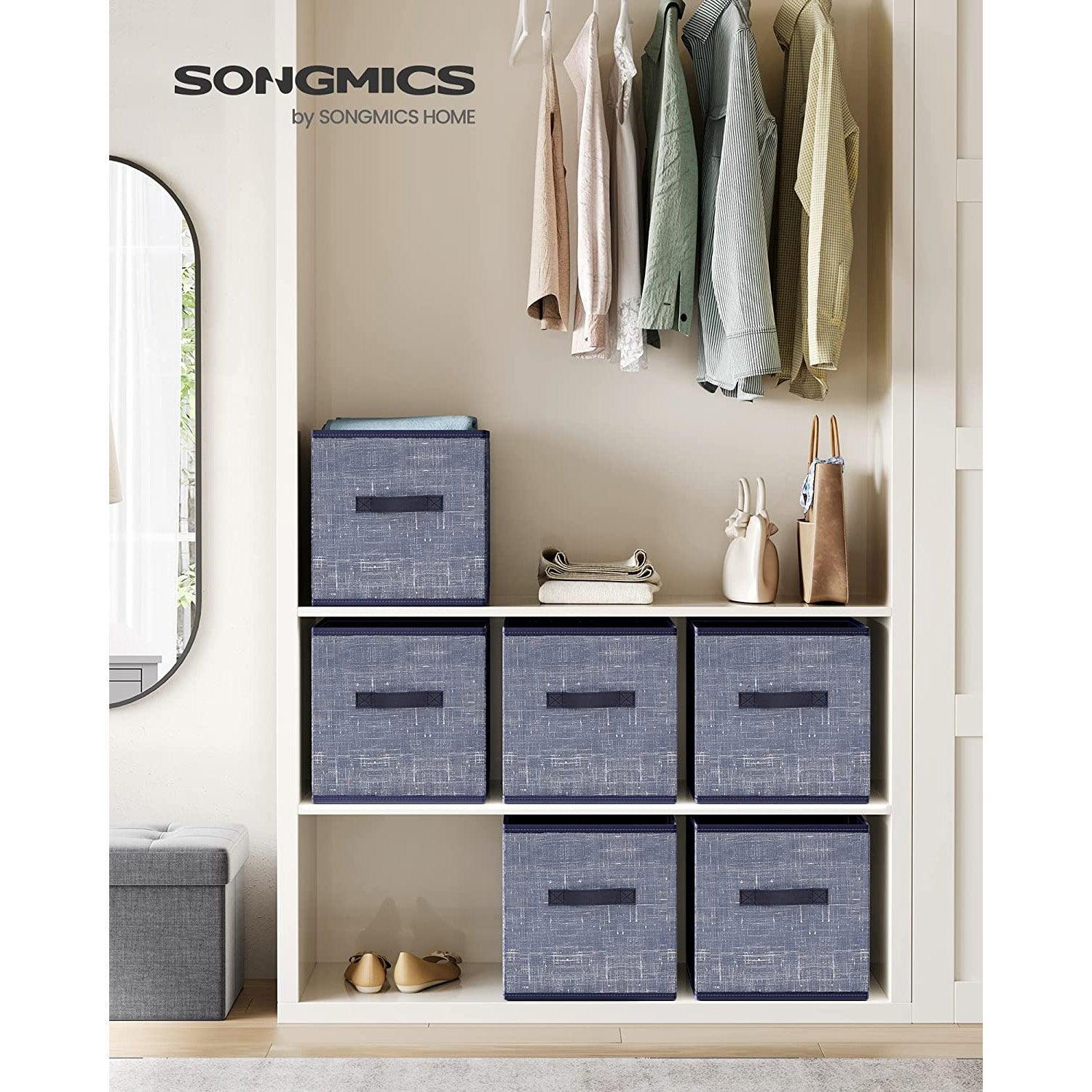 Set of 6 Storage Cubes Navy Blue FredCo