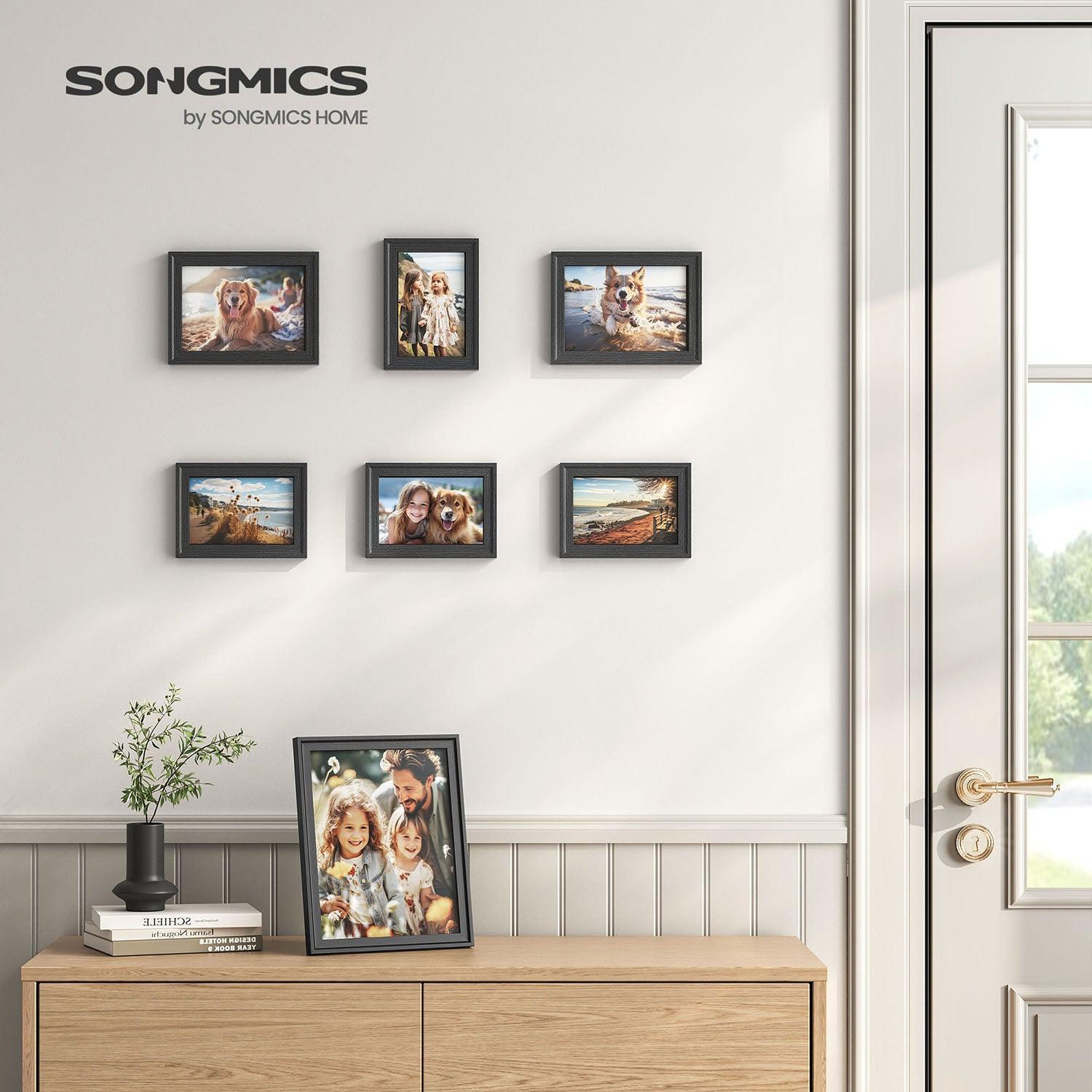 Set of 7 Picture Frames with 10 Mats Ash Black FredCo