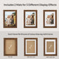 Set of 7 Picture Frames with 10 Mats Rustic Brown FredCo