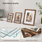 Set of 7 Picture Frames with 10 Mats Rustic Brown FredCo