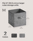 Set of 8 Foldable Storage Cubes Cattail Gray FredCo